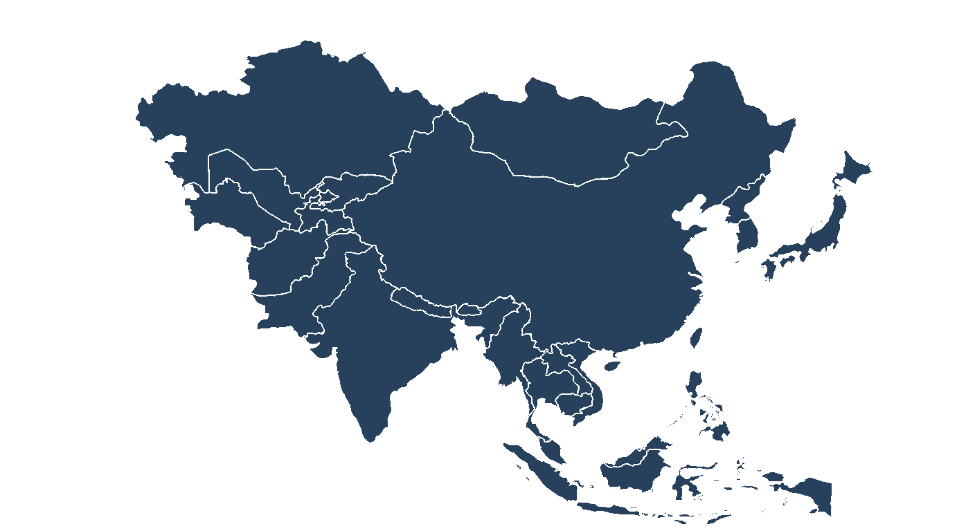 Central & East Asia map